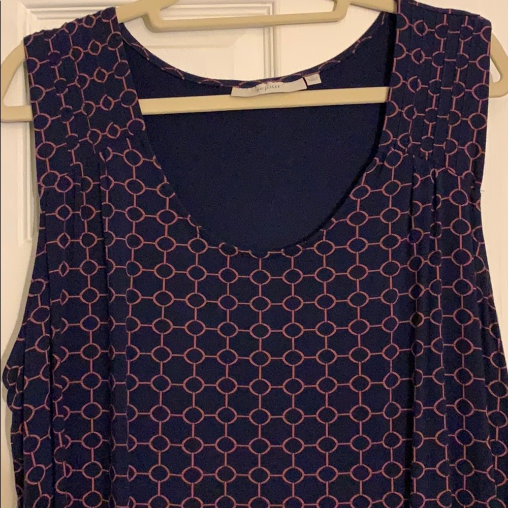 Sejour Navy/Orange Tank Size 3X